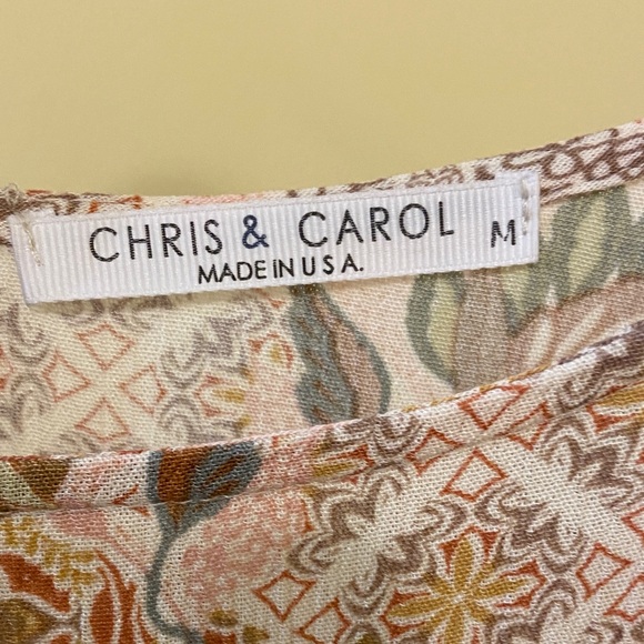 Chris & Carol Multicolor Patchwork Short Sleeve Top - Picture 2 of 4